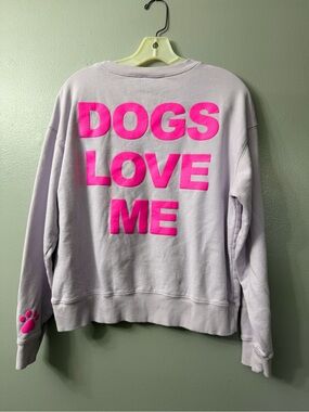 Wild Fox Dogs Love Me Pink Pullover Sweatshirt - Pets Dog small